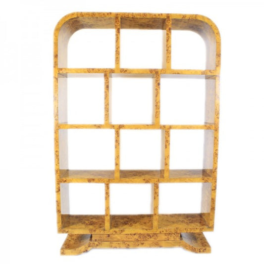 Art Deco Bücherregal Vogelaugenahorn - Artdeco Bücher Schrank Regalsystem Möbel Antik Stil