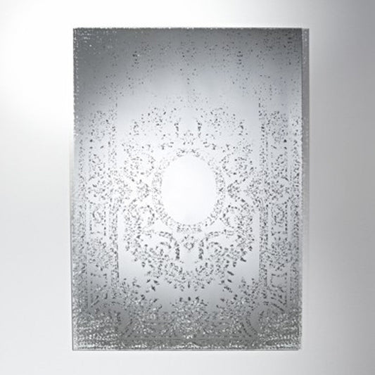 Art Deco Vintage Wandspiegel Antik Stil Silber 101 x 142 cm - versilbertes Glas - Kunstspiegel