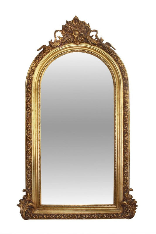 Luxus Wohnzimmerspiegel Gold 110 x H. 210 cm - Barock Spiegel