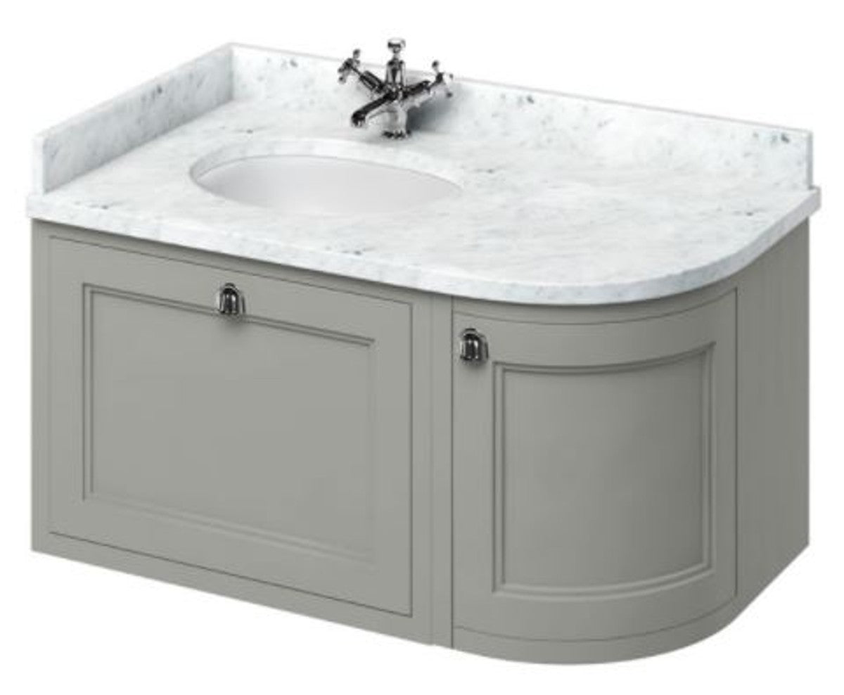 Hänge-Waschschrank mit Marmorplatte Schublade und Tür - Limited Edition