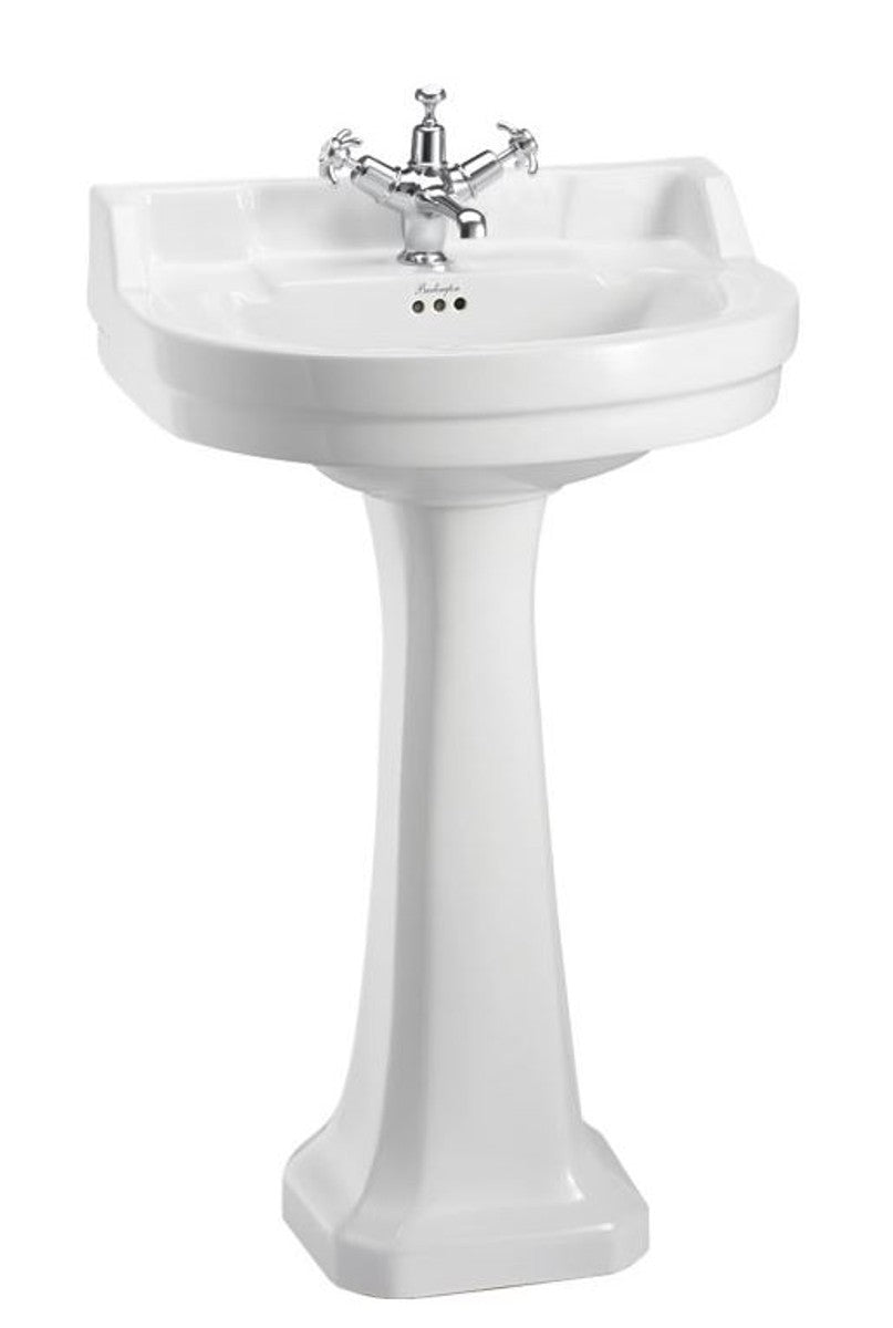 Porzellan Waschbecken mit Sockel 56 x 47 x H. 96 cm - Jugendstil Design