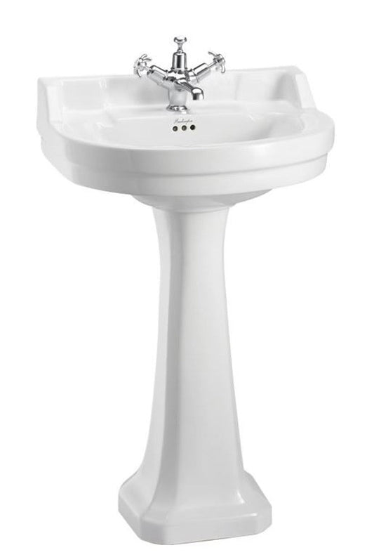 Porzellan Waschbecken mit Sockel 56 x 47 x H. 96 cm - Jugendstil Design