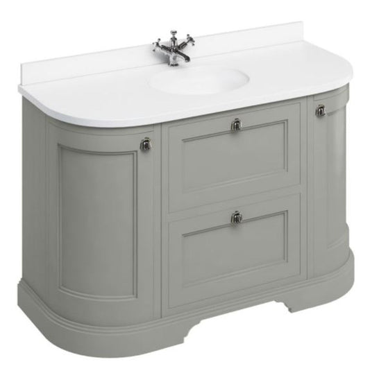 Waschschrank / Waschtisch mit Marmorplatte Türen und Schubladen