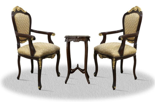 Barock Esszimmerstuhl Set mit Beistelltisch - Barock Möbel