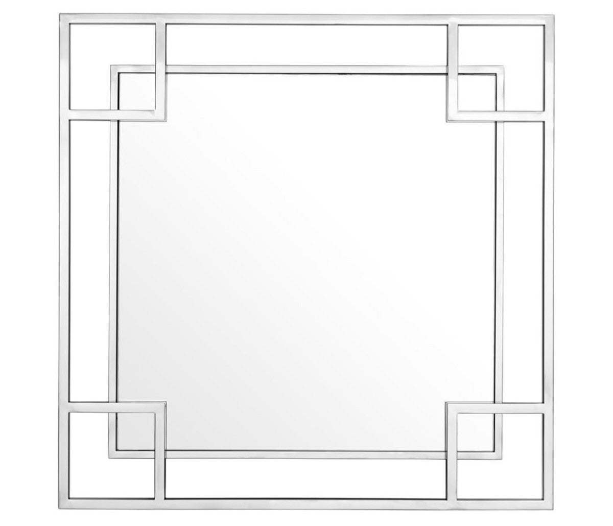 Designer Wandspiegel Silber 90 x H. 90 cm - Luxus Spiegel