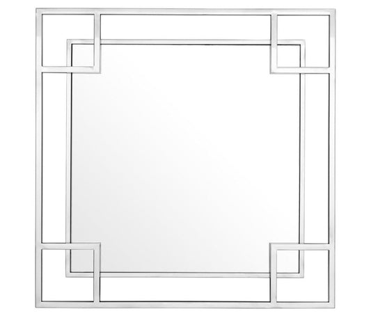 Designer Wandspiegel Silber 90 x H. 90 cm - Luxus Spiegel