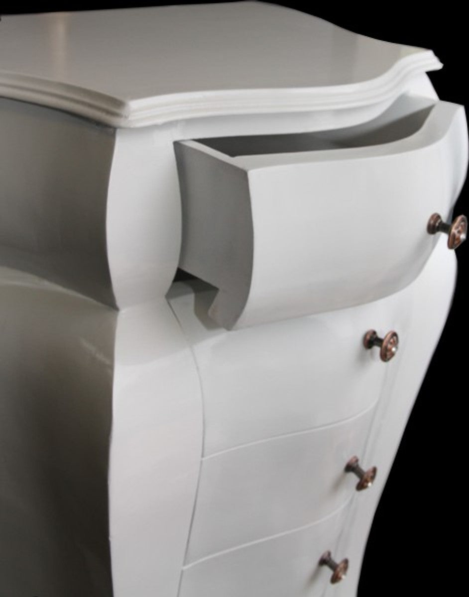 Barock Kommode Weiss 131 x 68 x 46 cm - Antik Stil